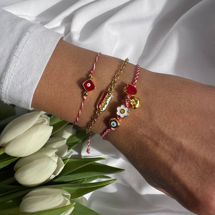 Christina Christi - Wholesale Charm/Dangle Bracelet - March Bracelet, Red Bracelet, Spring Bracelet, Martis Bracel5