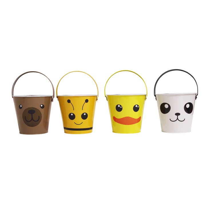DAHO - Wholesale Bucket/pail – Kids - DaHo Tin Bucket Animal Face 4ASST for Kids, Parties, Crafts1
