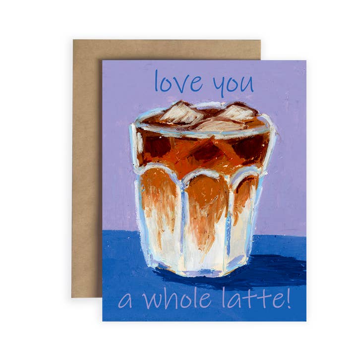 Adoro-te Um Café Inteiro | Cartão de Saudação por atacado de Janine Payne Illustrations