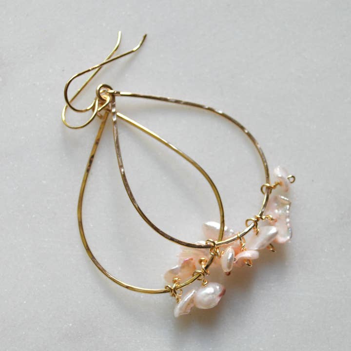 Light Pink Keshi Teardrops for wholesale by Salty But Sweet