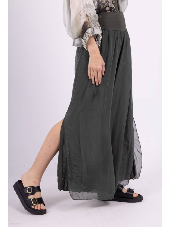 Shyloh - Wholesale Pants - Women's - Silk pants open on the sides at the bottom 20464