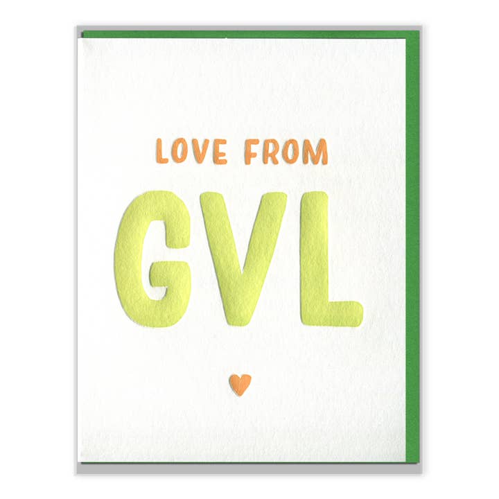 INK MEETS PAPER - Wholesale Friendship Card - Love from GVL - Friendship + Hello card - Local Love