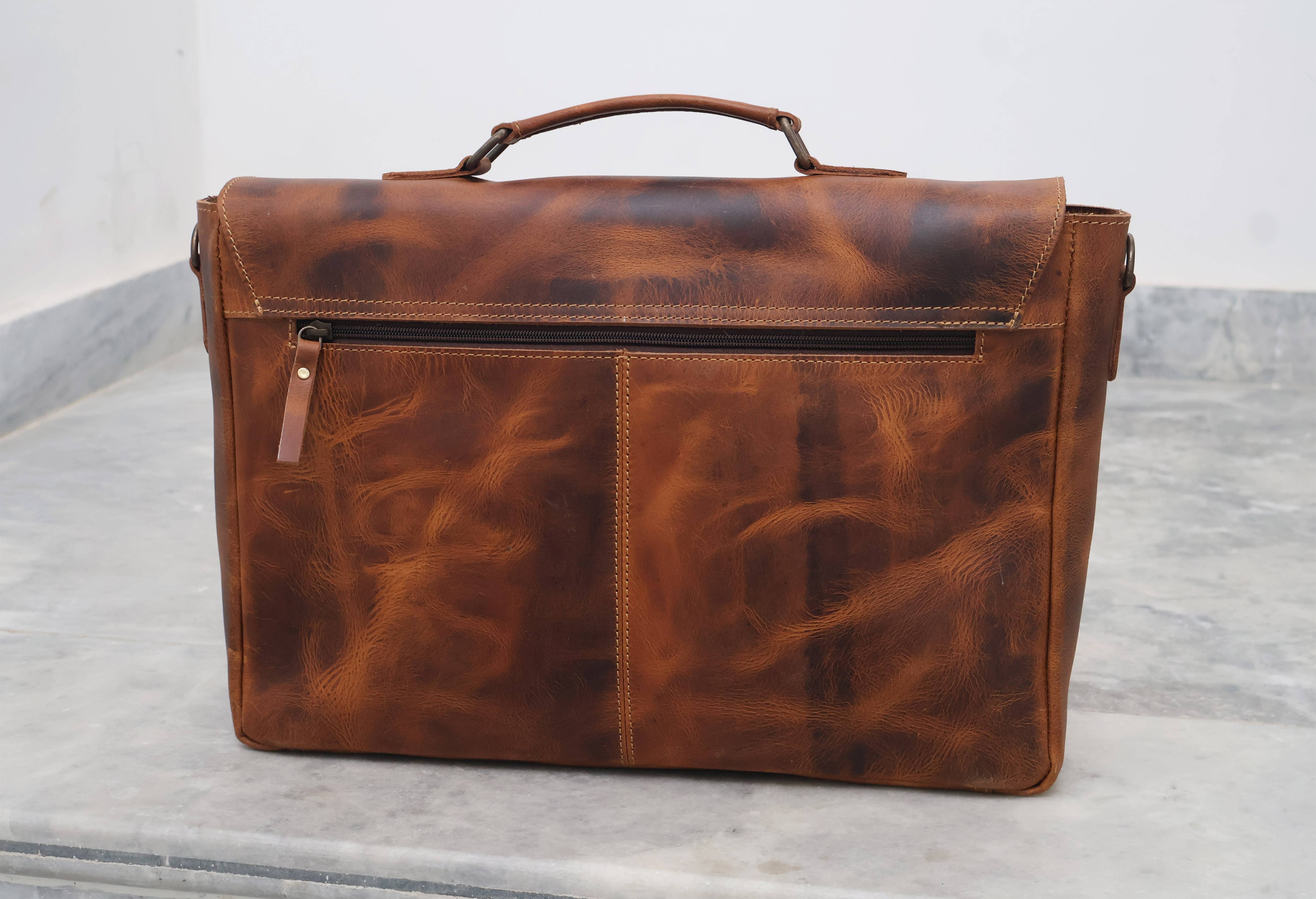 Billion Brothers - Wholesale Messenger Bag - Unisex - Buffalo Leather Satchel Messenger Bag Vintage Laptop Bag 7