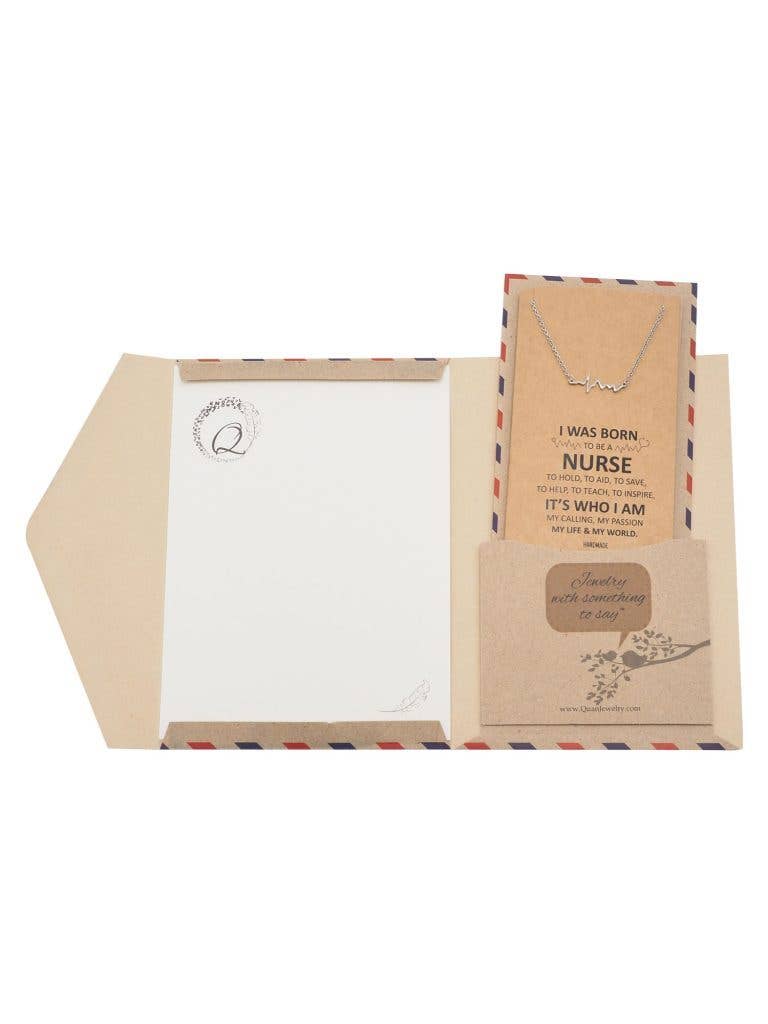 Quan Jewelry - Wholesale Pendant/Charm Necklace - Macaria Electrocardiogram Heartbeat Necklace, Nurse Gifts6