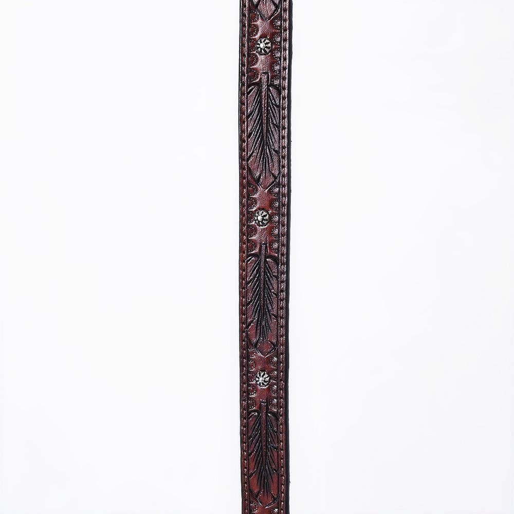 LS Western - Wholesale Belt - Unisex - ADHTBR109 Hand tooled Genuine American Leather Hatband Unisex3