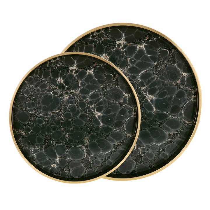 Vintage Serving Tray with Handles, Round- Pack of 2 for wholesale by SINT