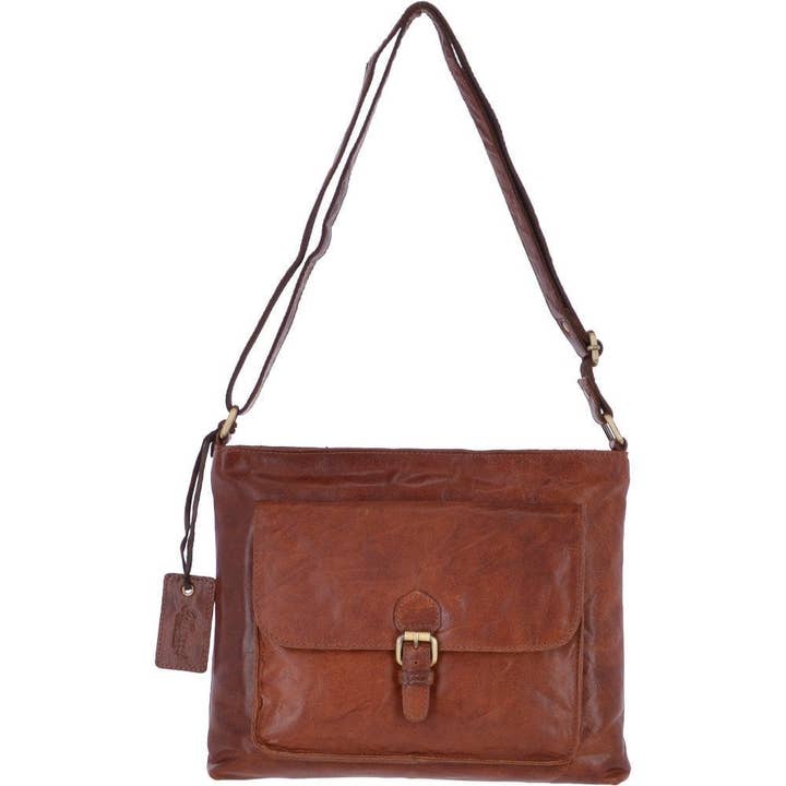 Vintage Medium Leather Shoulder Bag Honey – G23 for wholesale by Ashwood Leather