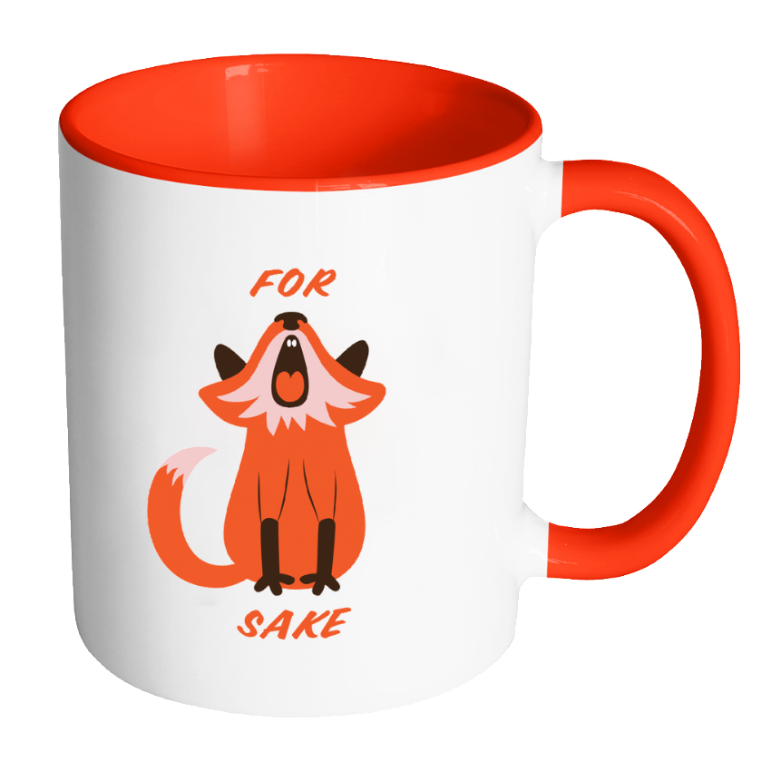 Disrupted Industries - Wholesale Coffee Mug - For Fox Sake Coloured Accent Mug4