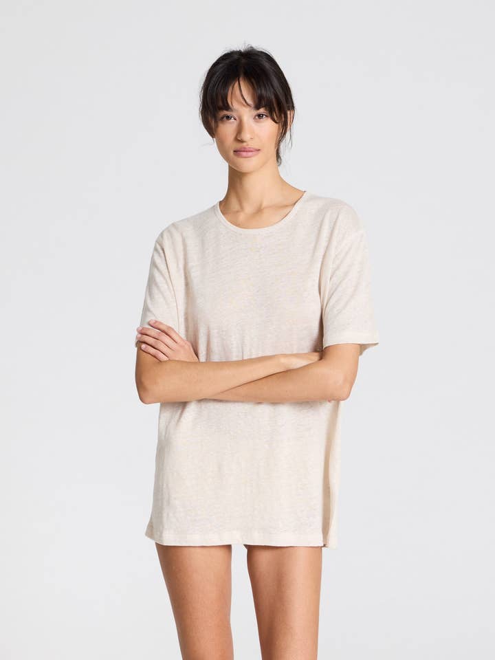 T-shirt en lin Nynne - gris ancien pour la vente par gai-lisva