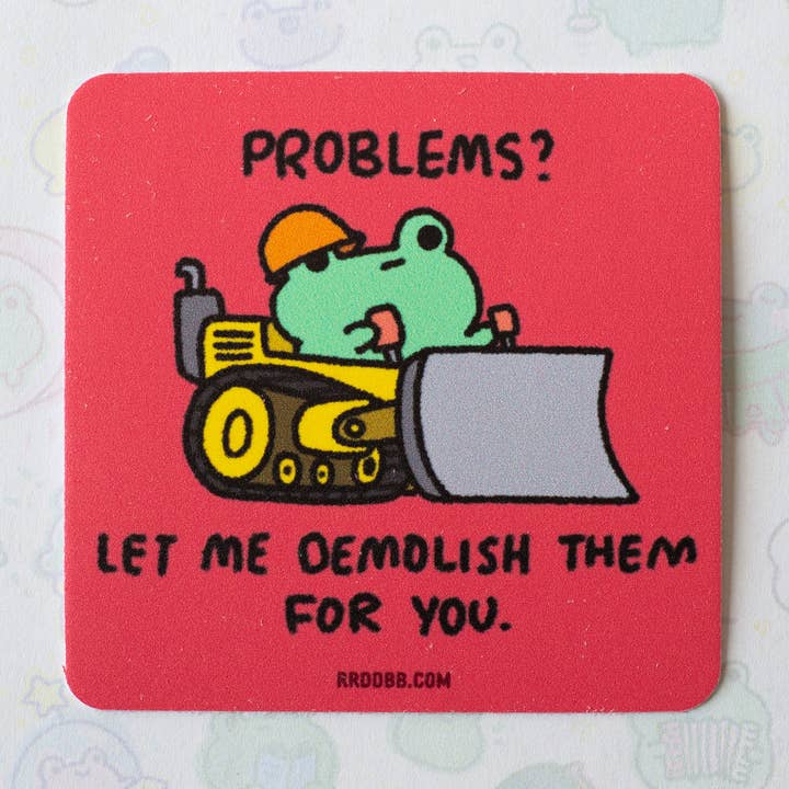 Bulldozer Frog Vinyl Sticker for wholesale by Robot Dance Battle