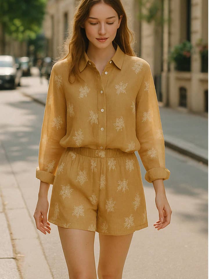 Pantalones Cortos Forrados con Cintura Elástica Bordada Premium para venta al por mayor de 1 Fashion