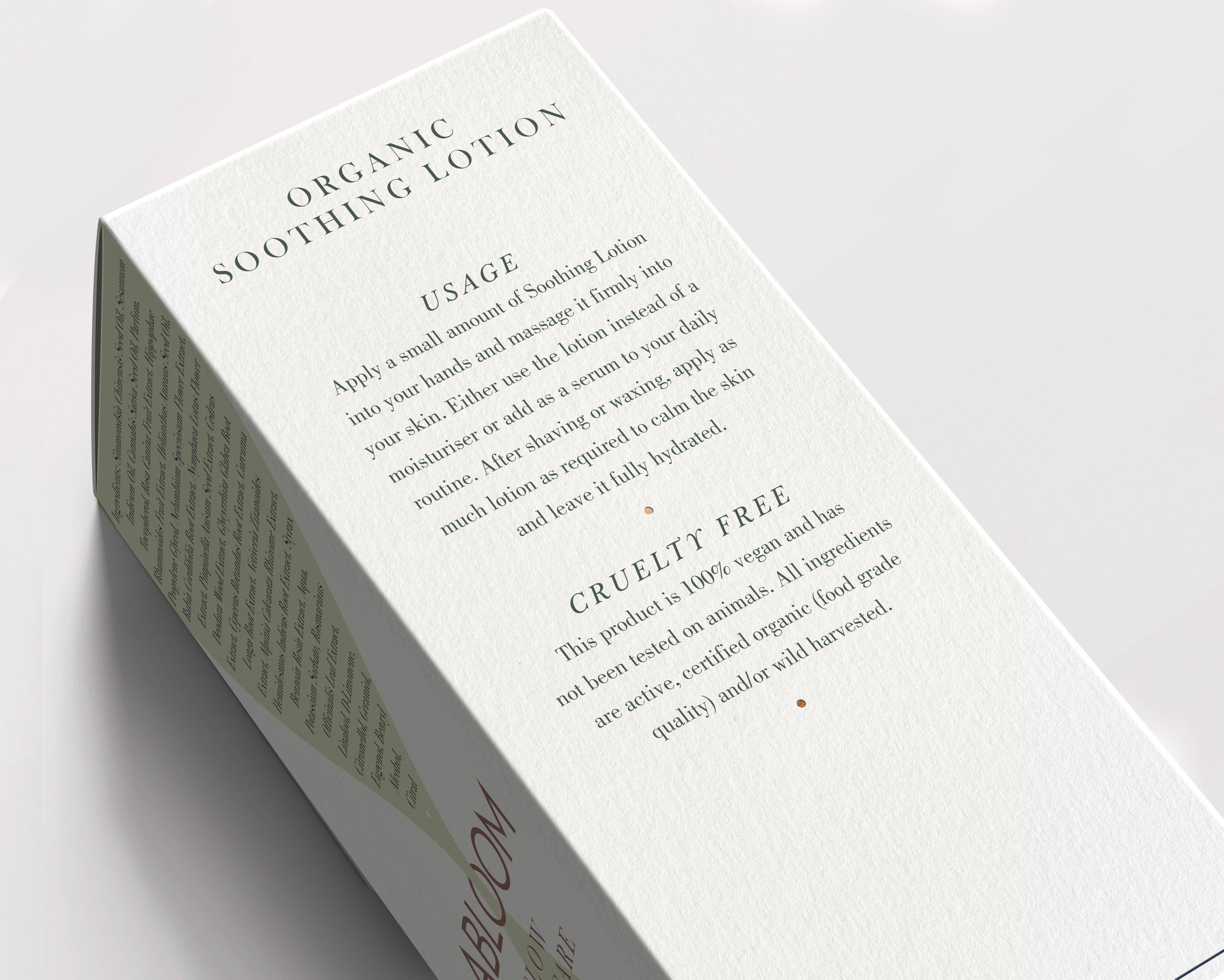 Abloom Skincare – Großhandel Körperpflegecreme/Bodylotion – ORGANISCHE BERUHIGENDE LOTION4