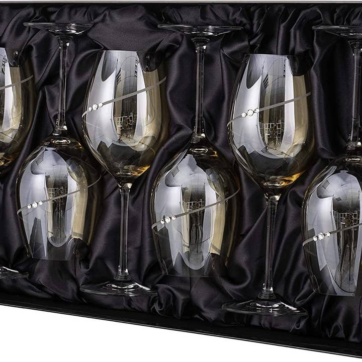 DIAMANTE – Großhandel Weingläser – Swarovski Weingläser mit Strasssteinen — 'Amber Silhouette' Collec2