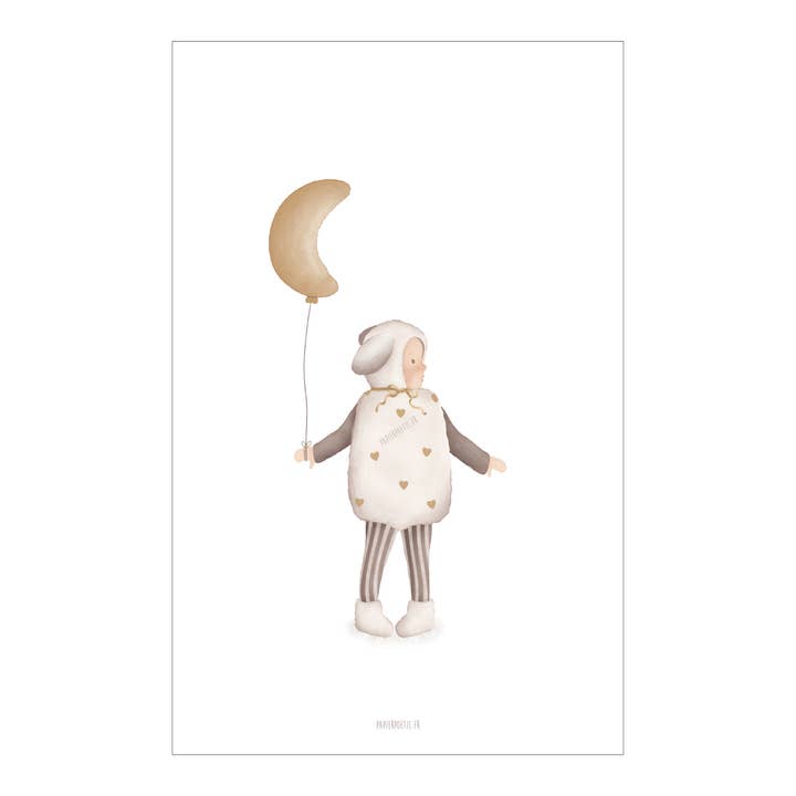 Affiche/Poster "L'enfant Mouton" pour la vente par Papier Poetic
