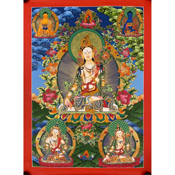 Grande Thangka de Tara Blanche pour la vente par Art Of Tibet