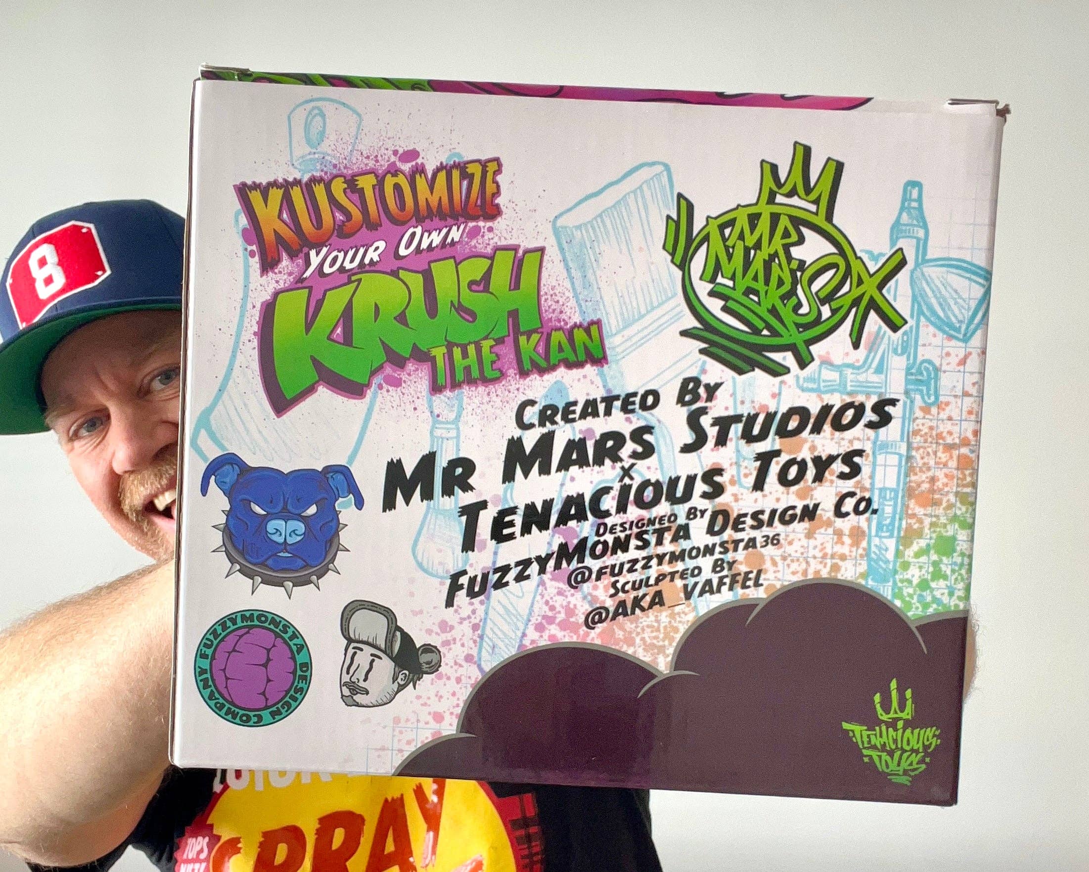 Tenacious Toys - Wholesale Decorative Figurine - "KRUSH THE KAN" 5 inch DIY WHITE VINYL FIGURE4