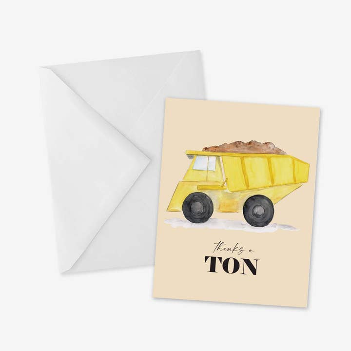 Thank You Dump Truck wenskaart voor wholesale door mad paperie