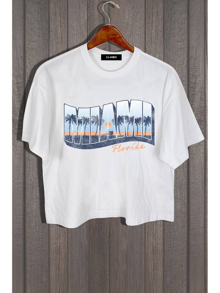 MIAMI FLORIDA SUNSET TEE for wholesale by 2&moon