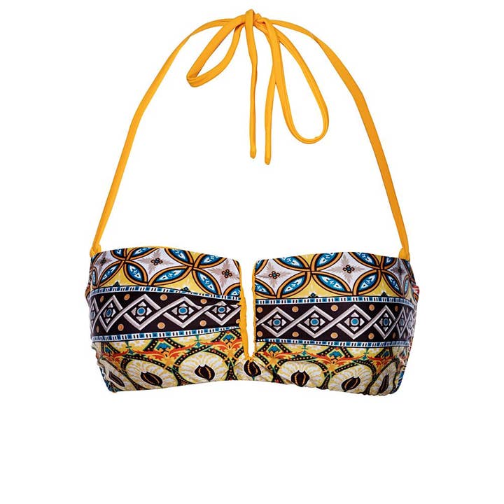 Salina Bustier Top: Amarelo siciliano por atacado de BiancaBikinis