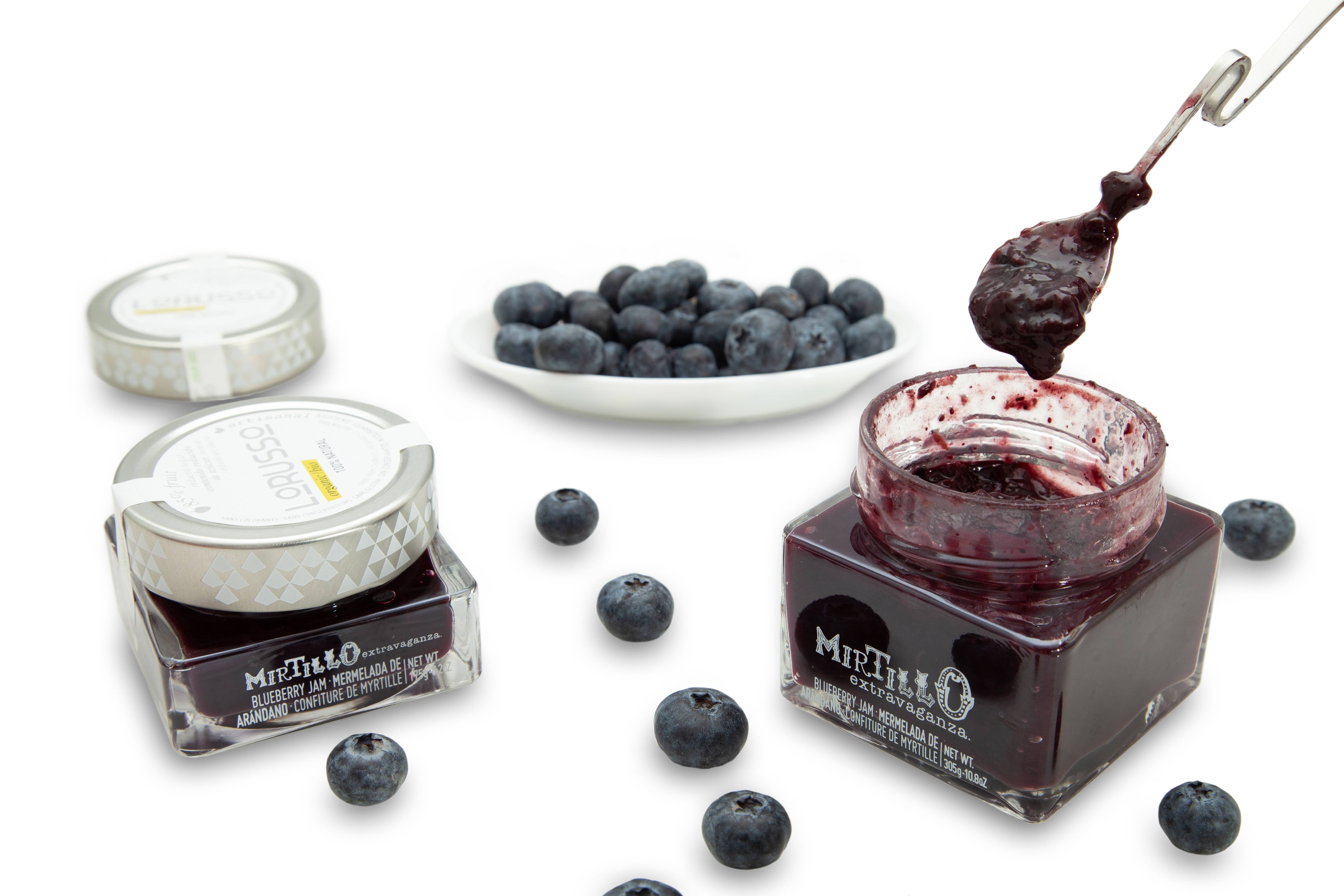 LoRUSSo - Venta al por mayor Mermelada/gelatina - Mermelada ecológica artesanal de arándano 85% fruta - 305g3