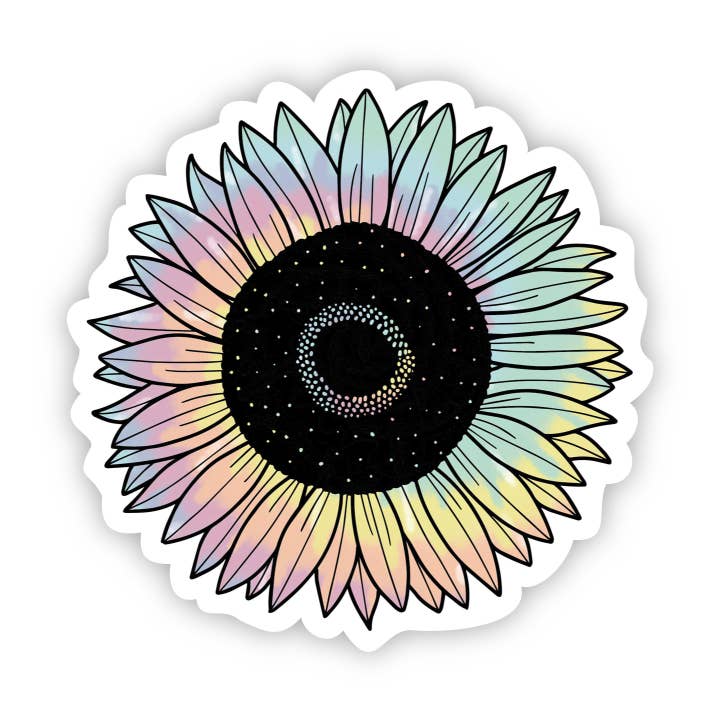 Big Moods - Wholesale Sticker - Sunflower Tie Dye Aesthetic Sticker