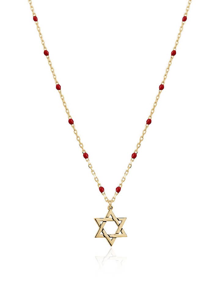 Colar Rosário Estrela de David por atacado de limlim