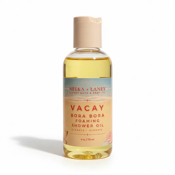 NEEKA + LANEY FOAMING SHOWER OIL - BORA BORA 4oz for wholesale by NEEKA + LANEY