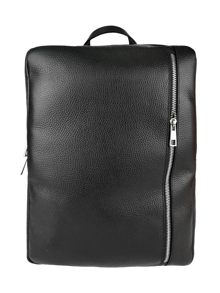 Zaino in pelle dollaro con doppia zip per la vendita all'ingrosso da parte di Florence Leather