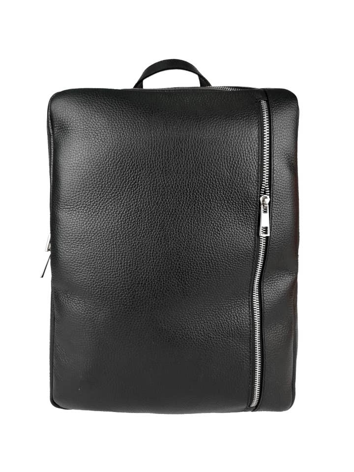 Zaino in pelle dollaro con doppia zip per la vendita all'ingrosso da parte di Florence Leather