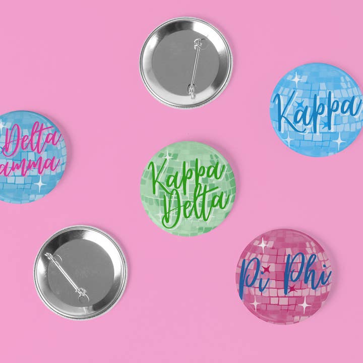 Botão Dia de Jogo | Disco Grego | Personalizável por atacado de GameDayDrips