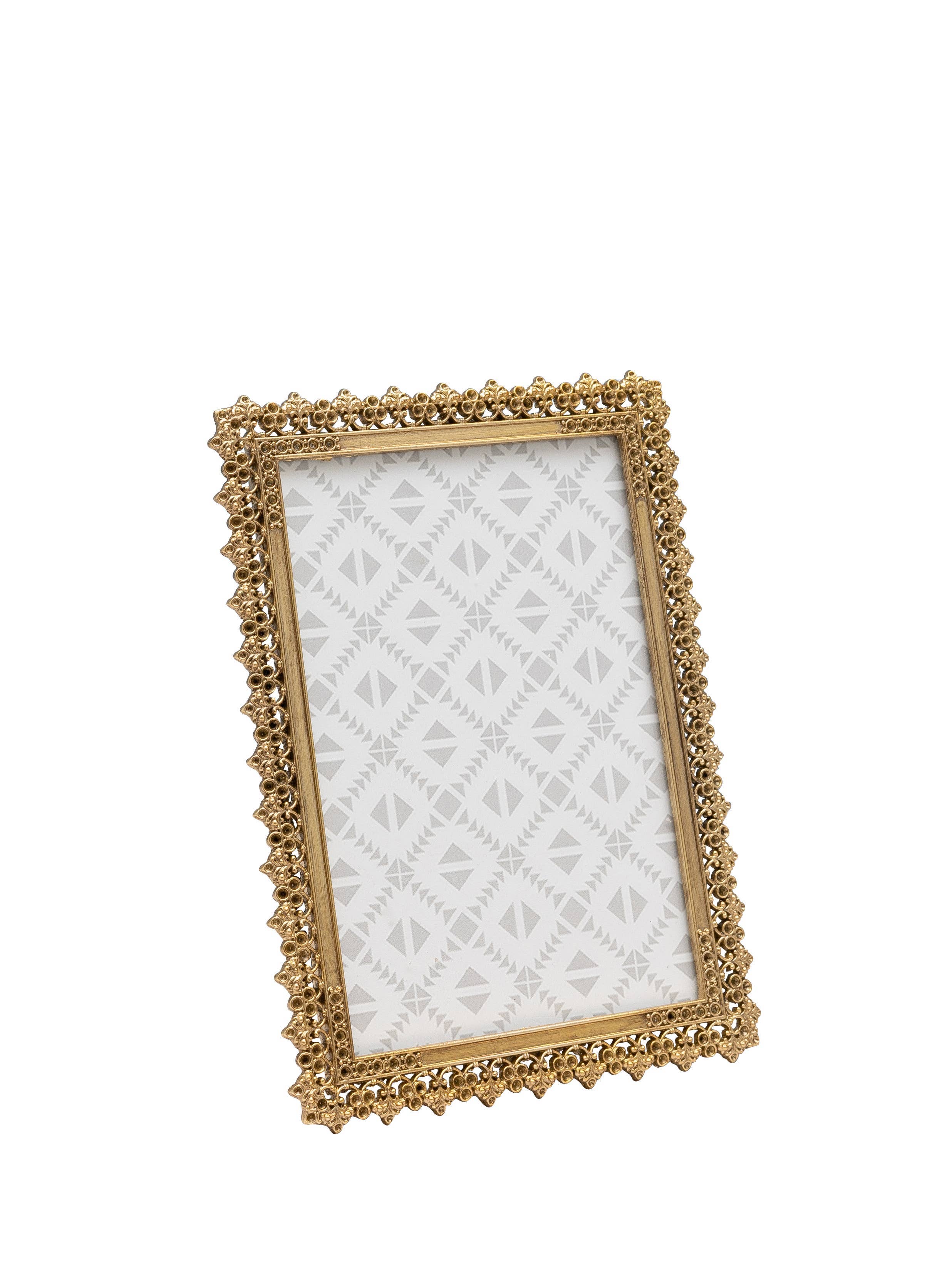 Chehoma USA - Wholesale Picture Frame - Golden Flowery Rectangular Photo Frame (15x10)2