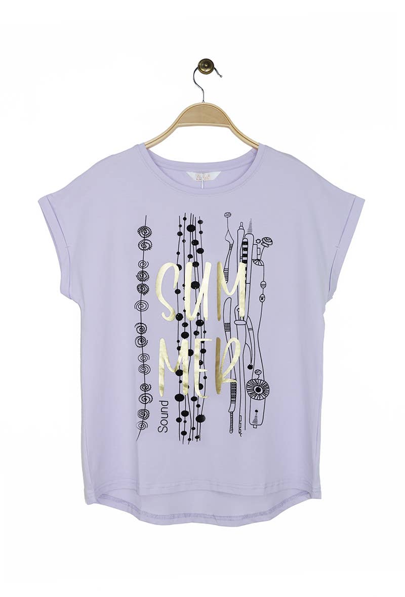 Attrait Paris – T-shirt estampada - Mulher por atacado – Camiseta de algodão Summer Sound5