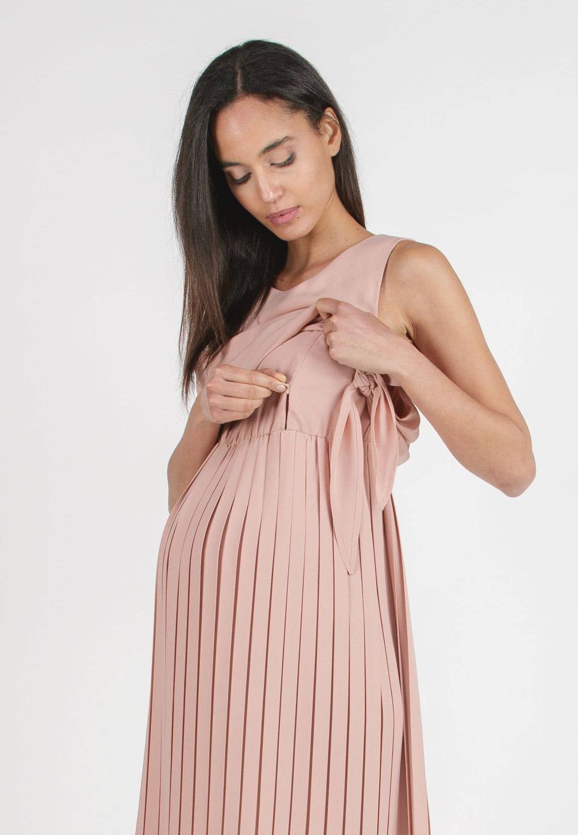 ATTESA Maternity  by Vittorio Martinelli srl - Wholesale Dress - Maternity - WHITE - maternity dress4