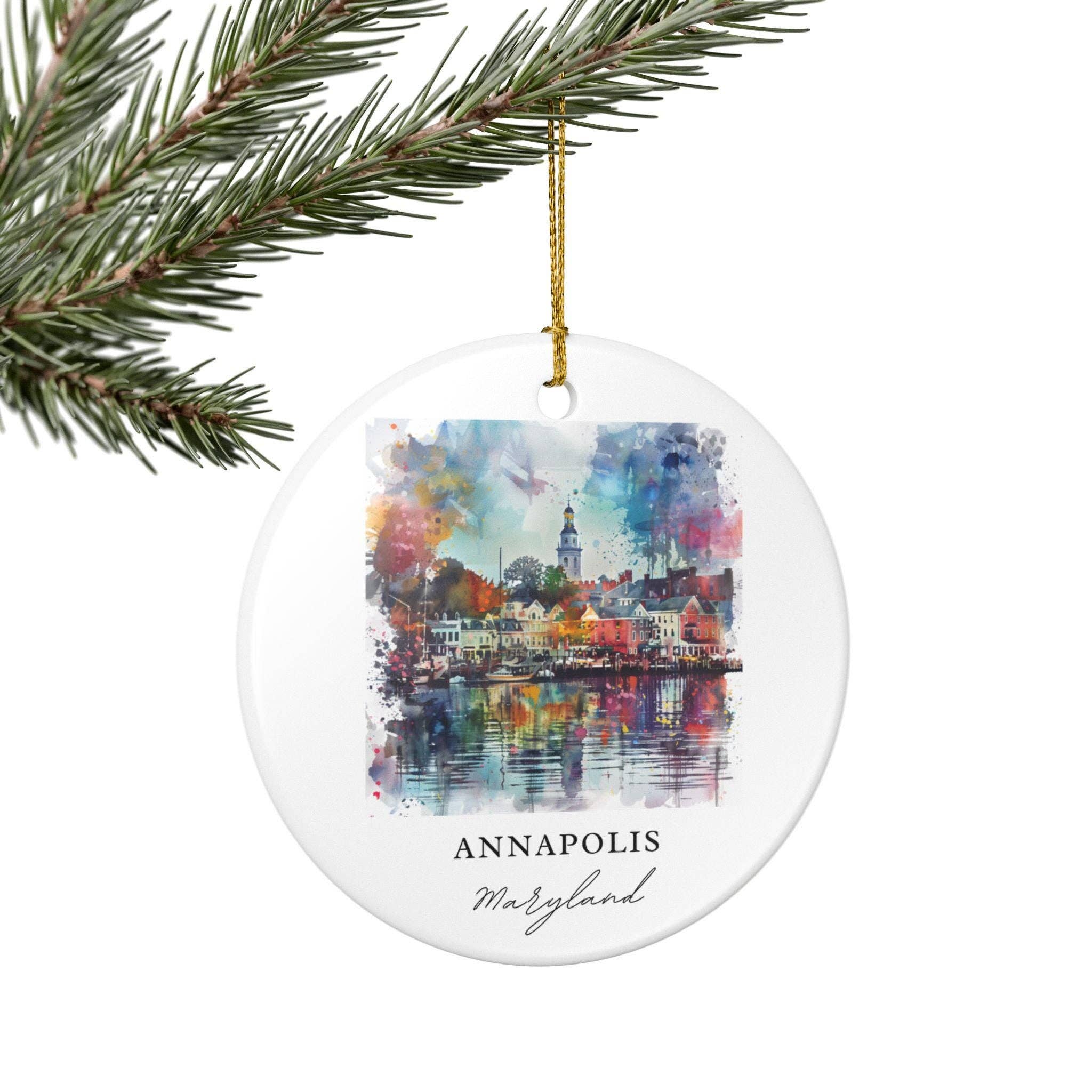 Premium Travel Art - Wholesale Ornament - Annapolis MD Ornament: Unique Annapolis Souvenir, Annapolis MD Xmas Decor, and Authentic Maryland Gift4