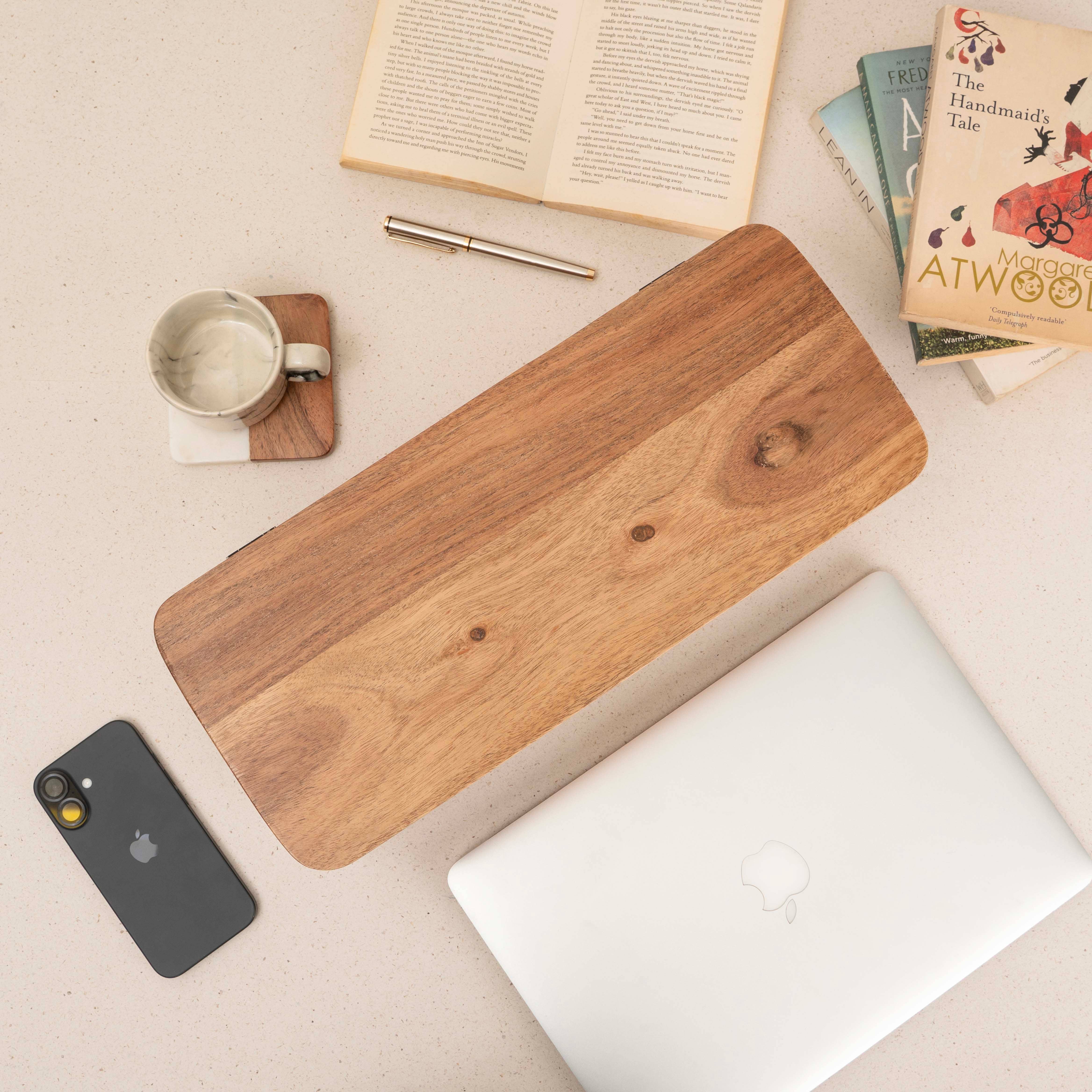 LuxeDesigns Co LLC – wholesale Desk organiser – Large Cable Management and Power Strip Box - Acacia Wood14