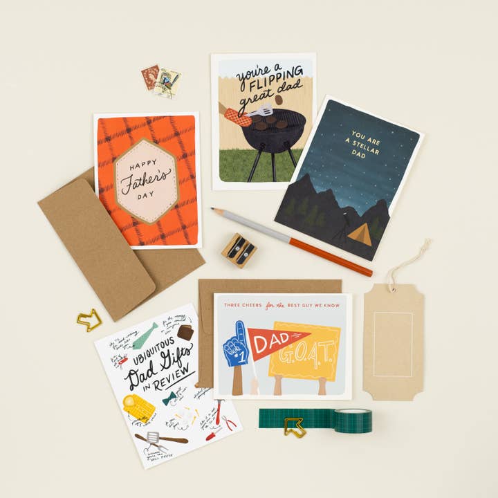 Slightly Stationery - Wholesale Father's Day Card - Three Cheers | Father's Day Card1