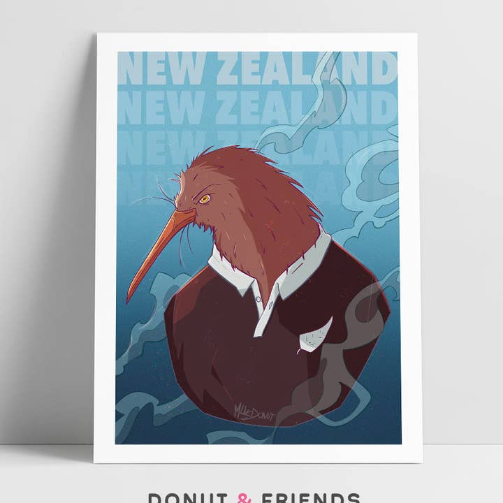 New Zealand - Kiwi - Nouvelle Génération Rugby pour la vente par Donut and Friends