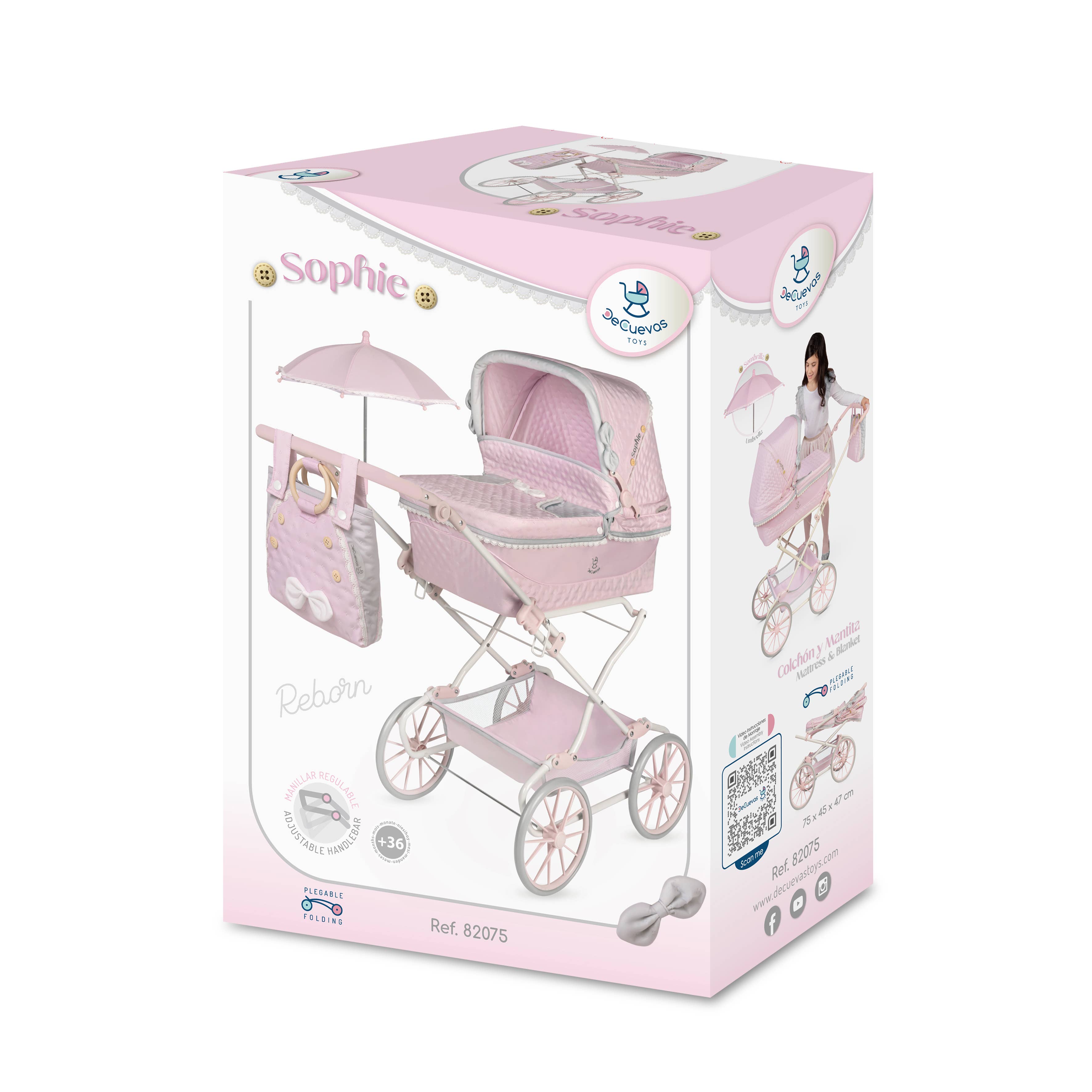 DeCuevas Toys - Wholesale Doll Stroller - Kids - 82075 - REBORN foldable doll stroller "Sophie"9