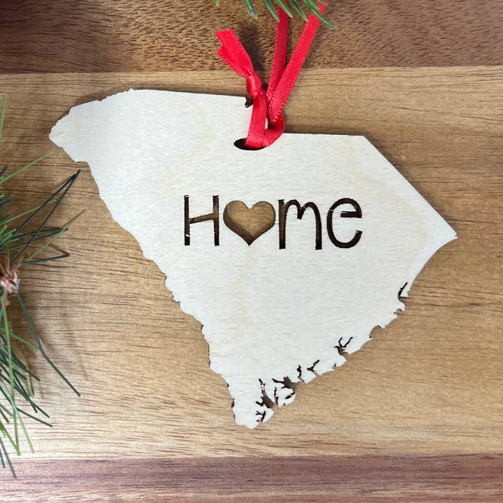 South Carolina State Wood Christmas Ornament for wholesale by Joseph's Workshop