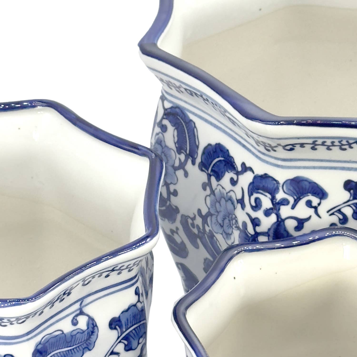 Galt International Company - Vendita all'ingrosso Vasi per piante - Set di 3 vasi per fioriere in ceramica Chinoiserie, 7,5"/10"/13"37
