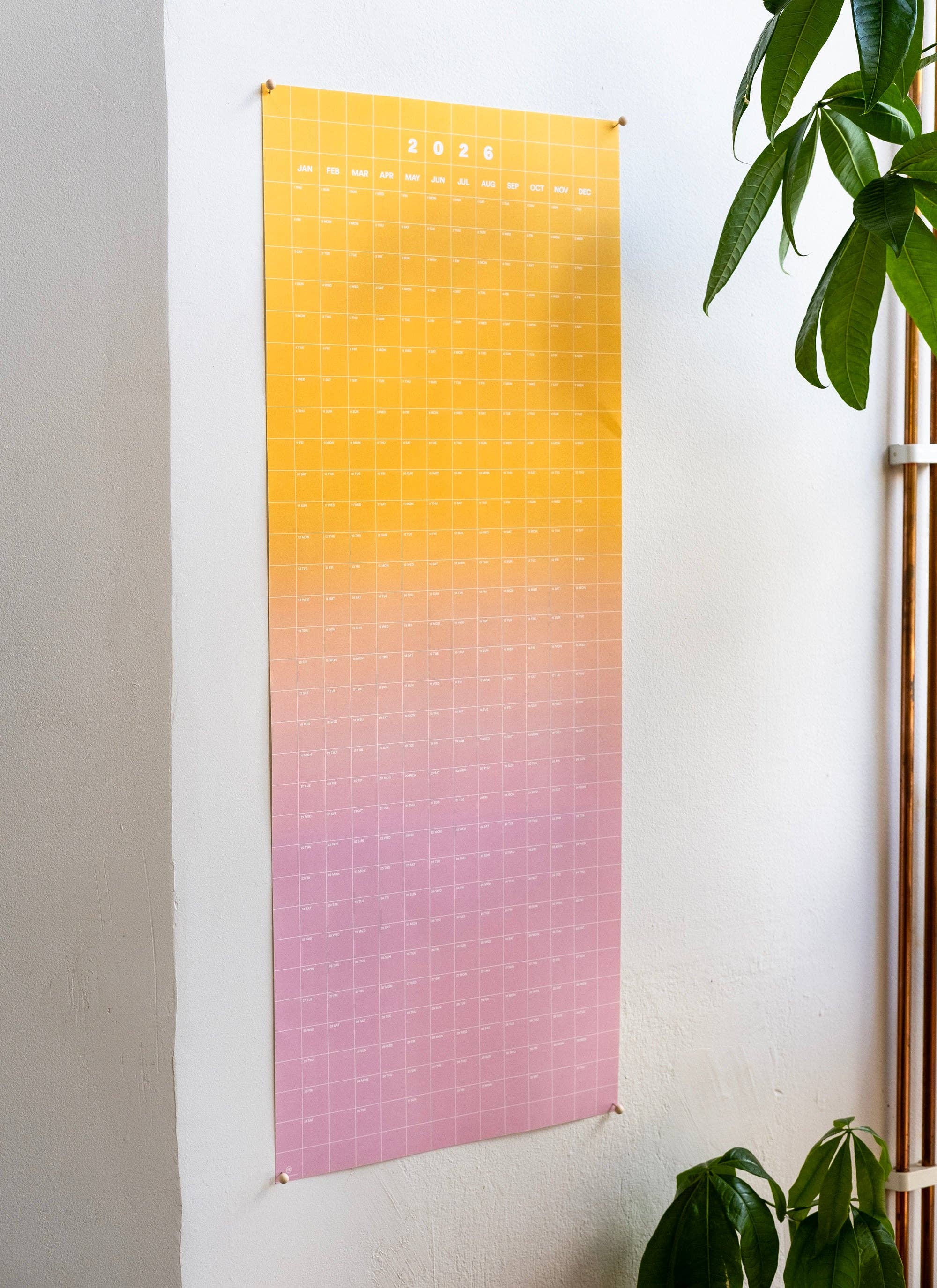 Yearcalendar - Wholesale Calendar - 2026 Gradient 40x100cm1
