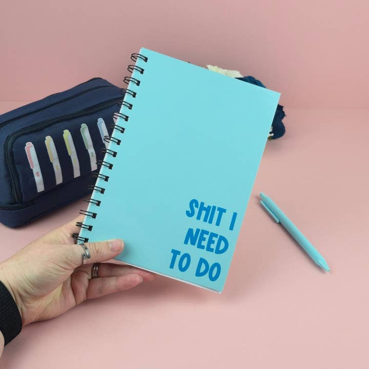 Spiralblock | Skit jag behöver göra-anteckningsbok | Linjerad dagbok | Present | för wholesale av The Grumpy Tortoise