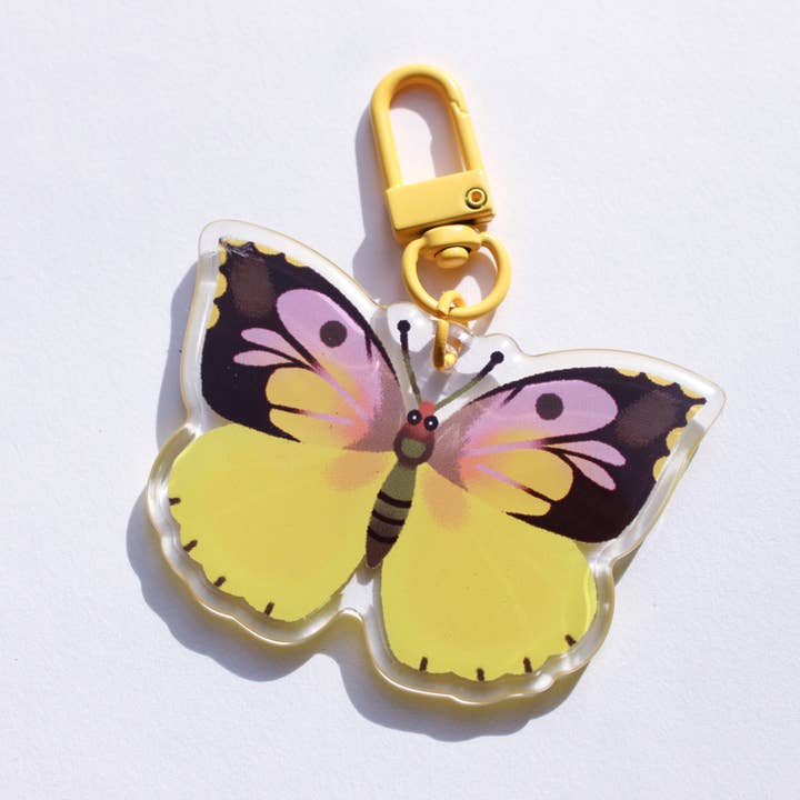 Pendentif Acrylique Papillon Dogface de Californie pour la vente par Microbiome Arts