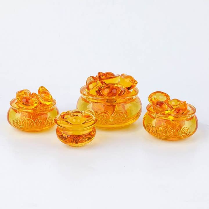 jiomind - Wholesale Decoratief bord/schotel/kom - Gouden schatschaal van Feng Shui (formaat 9 cm)1
