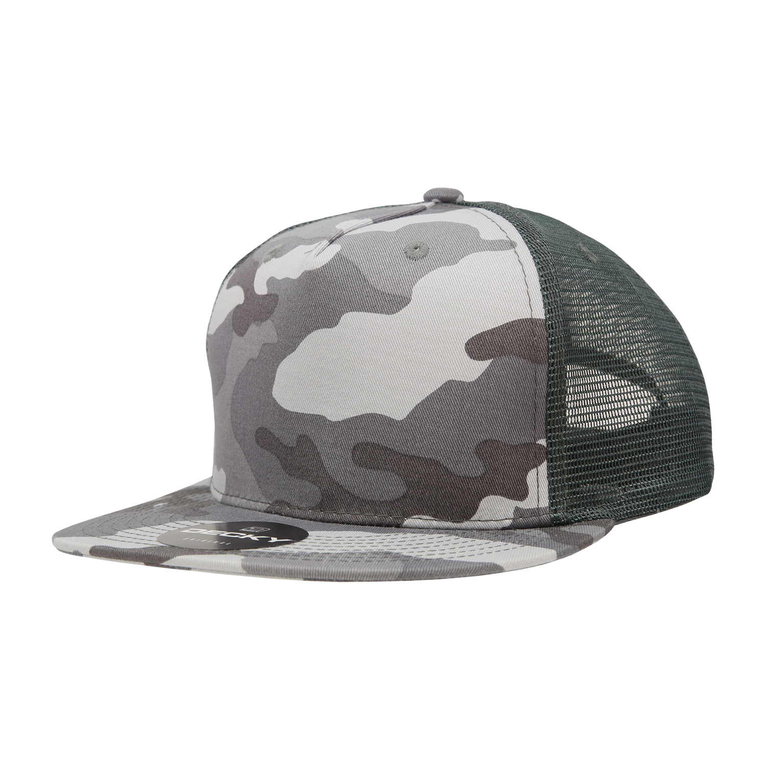 The Park Wholesale - Wholesale Truckerpet - Uniseks - Decky 1040 - Blanco Trucker Snapback-hoeden met 5 panelen - 104059