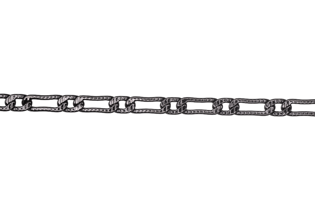 Continental Beads - Wholesale Craft Supplies - 3.2mm Medium Textured Curb Chain - Made of plated brass - Sold by the foot - CH-9436