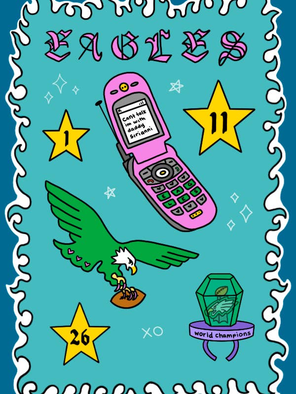 Eagles sticker sheet for wholesale by Lucky Lasso