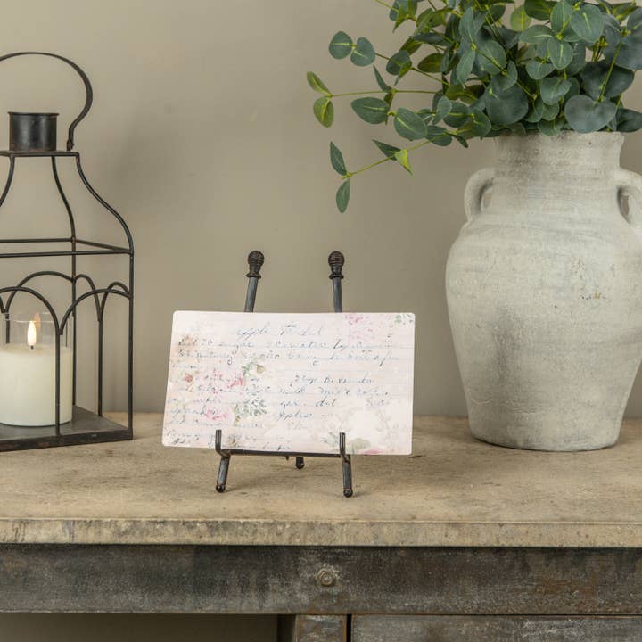 8.5" AGED BLACK EASEL for wholesale by Ragon House