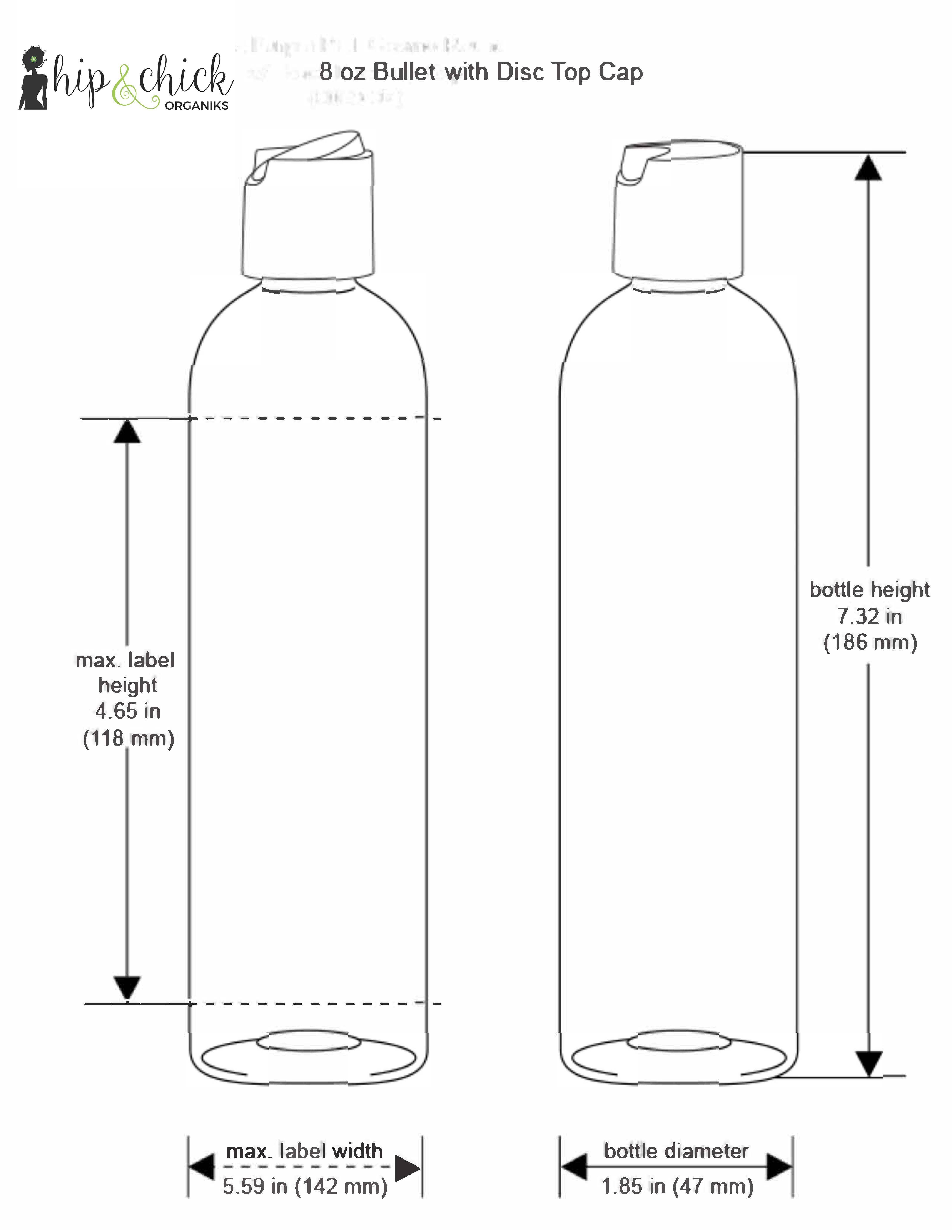 Hip & Chick Organiks - Wholesale Body Wash/Shower Gel - Ready-To-Label Body Wash 8oz2