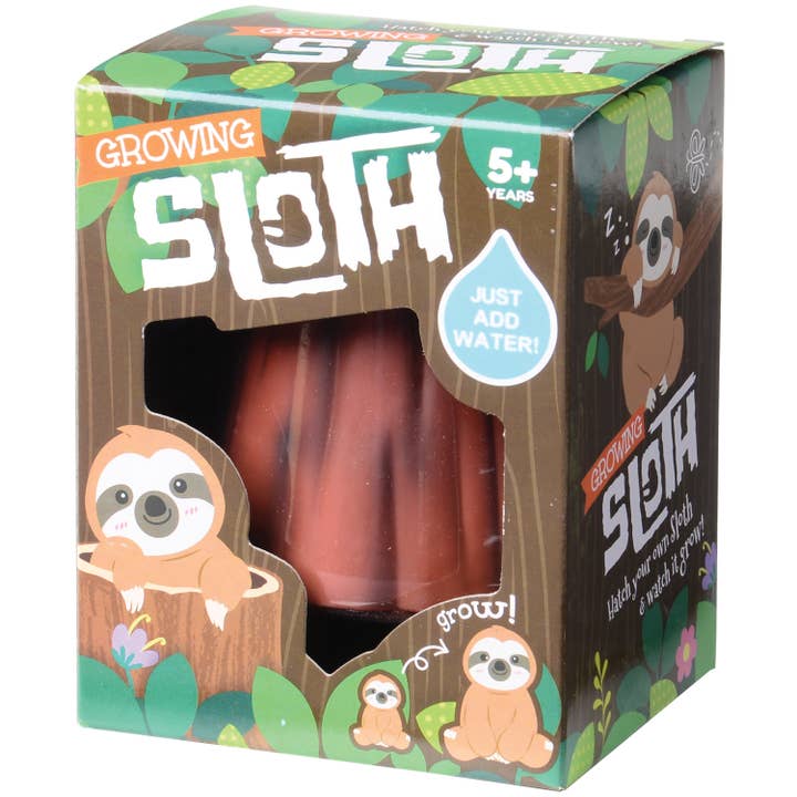 Hide N' Seek Growing Sloth 12-unit Display for wholesale by US Toy Company